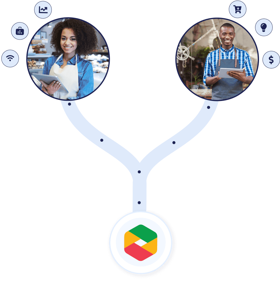 A visual illustration of business growth and partnerships